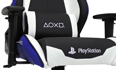 ランバーサポートと座面前部にもPlayStationのロゴ